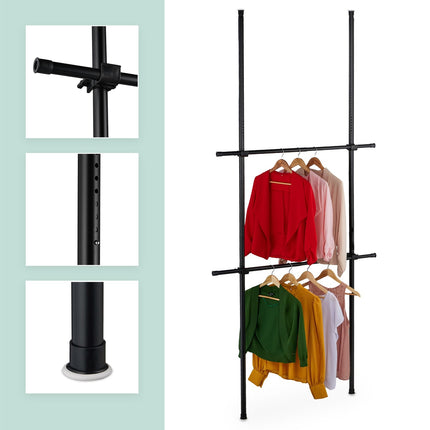 Teleskop-Garderobensystem, verstellbar 165–300 cm