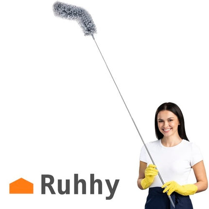 Brosse à poussière télescopique avec deux accessoires