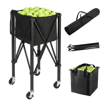 Chariot à balles de tennis pliable pour 150 balles avec sac