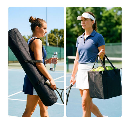Chariot à balles de tennis pliable pour 150 balles avec sac