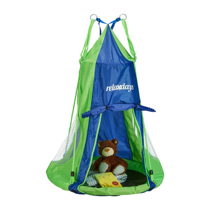 Tente pour balançoire Nest bleu vert