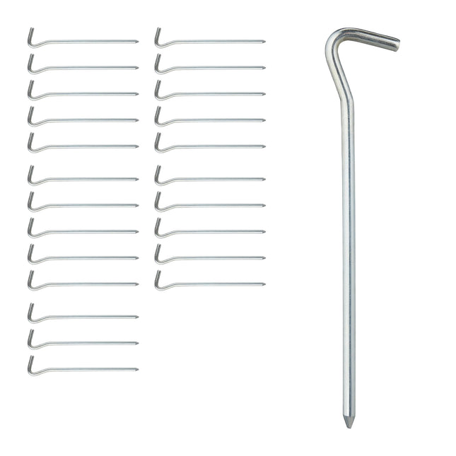 Piquets de tente ronds, lot de 24 pièces