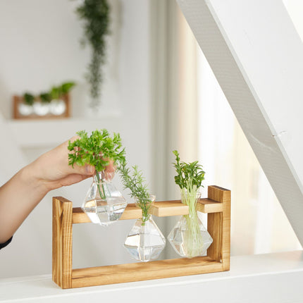 Vase tube à essai avec support