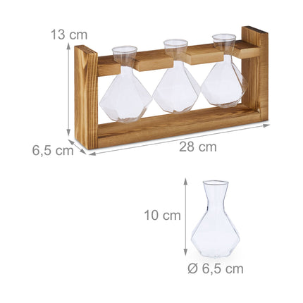 Vase tube à essai avec support