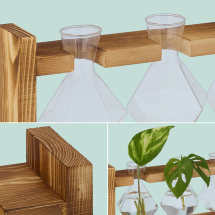 Vase tube à essai avec support