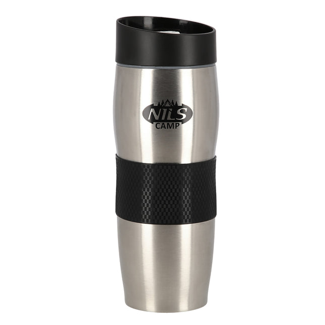 Tasse isotherme, noir-argent, isotherme, portable