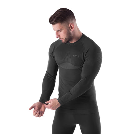 Ensemble de sous-vêtements thermoactifs pour homme, noir, 2XL/3XL
