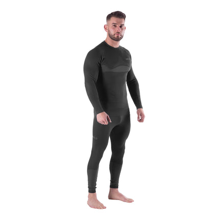 Ensemble de sous-vêtements thermoactifs pour homme, noir, 2XL/3XL