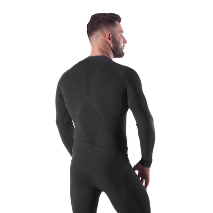 Thermoaktives Herren-Unterwäsche-Set, Schwarz, L/XL