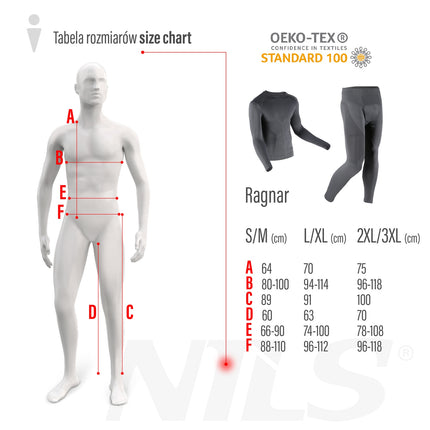 Thermoaktive Herrenunterwäsche-Set, Grau, L/XL