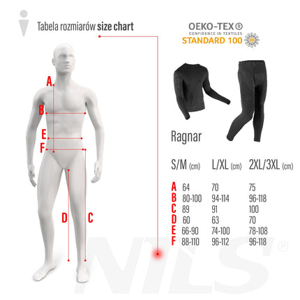 Thermoaktives Unterwäsche-Set, Schwarz, Herren 2XL/3XL