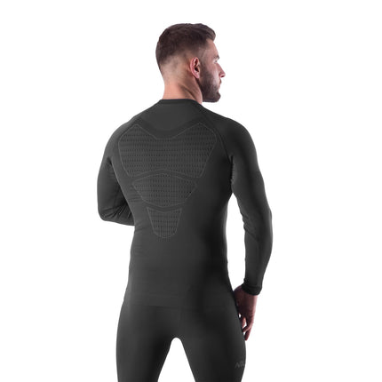 Thermoaktives Unterwäsche-Set, Schwarz, Herren L/XL