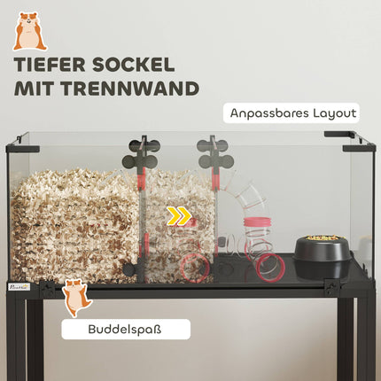 Drei-Etagen-Hamsterkäfig mit Laufrad und Zubehör
