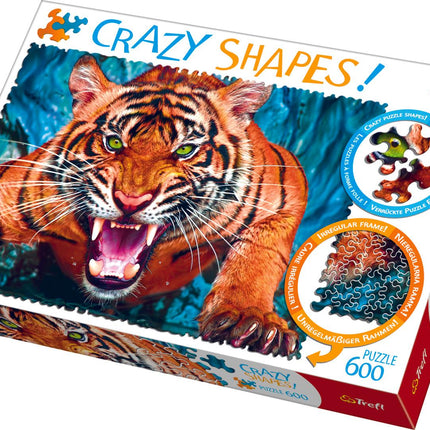 Tiger-Puzzle 600 Teile – lustiger und fesselnder Familienspaß