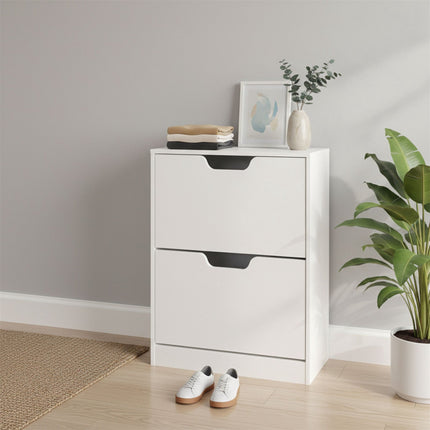 Meuble à chaussures basculant avec étagère ouverte