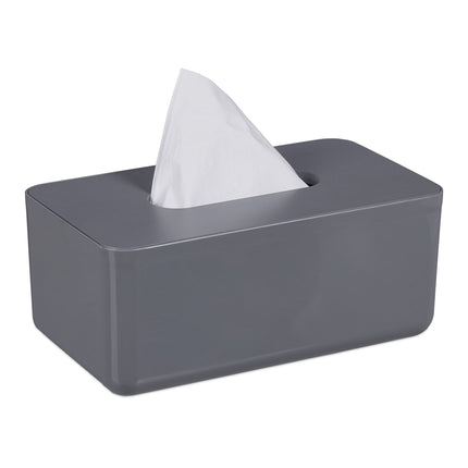Tissue box with bamboo lid