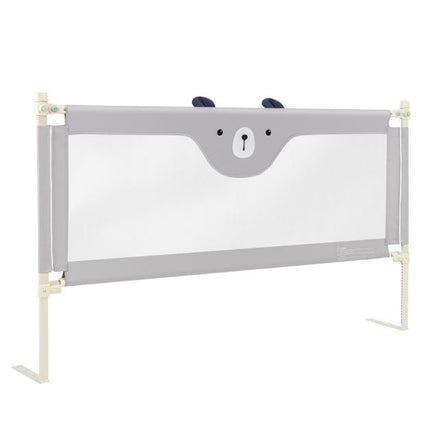 Kinderbett-Rausfallschutz, 175 cm, 24-fach verstellbar, Grau