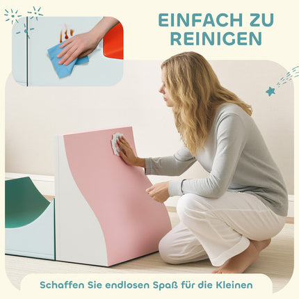 Ensemble d'escalade et de ramper pour tout-petits, 3 pièces, gris clair