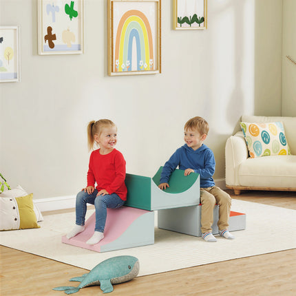 Ensemble d'escalade et de ramper pour tout-petits, 3 pièces, gris clair
