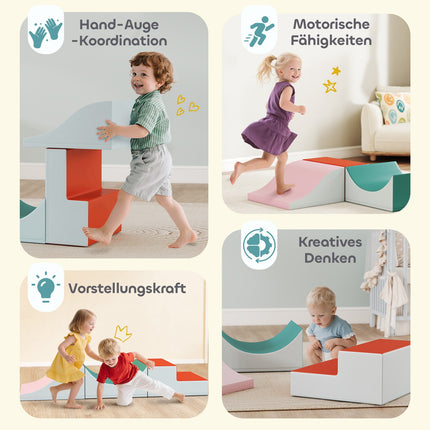 Ensemble d'escalade et de ramper pour tout-petits, 3 pièces, gris clair