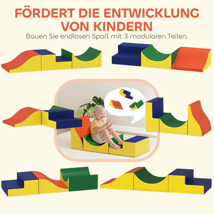 Kleinkind-Kletterset, 3-teilig, Schaumstoff, gelbes Leder