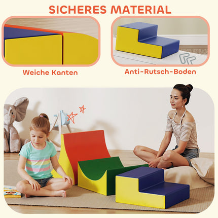 Kleinkind-Kletterset, 3-teilig, Schaumstoff, gelbes Leder