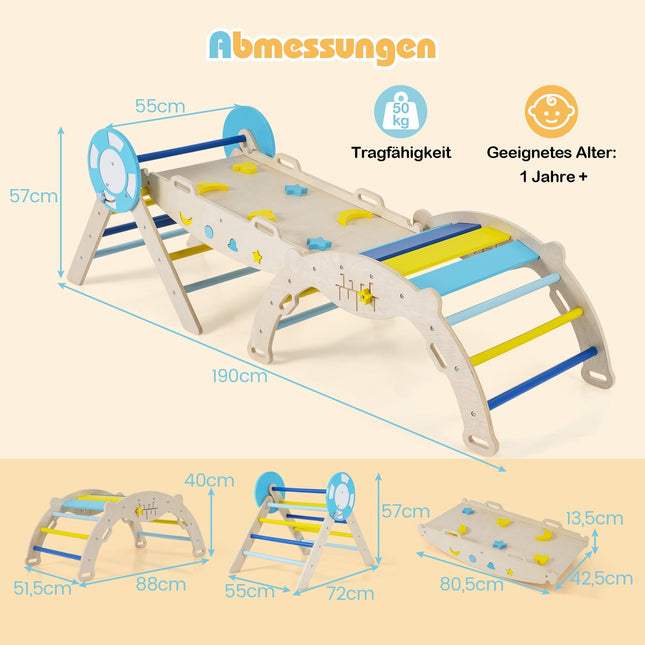Kletterset für Kleinkinder mit Rutsche, Bogen und Blöcken