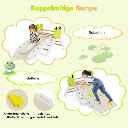 Ensemble d'escalade pour tout-petits avec toboggan et rampe - Aire de jeux 7 en 1