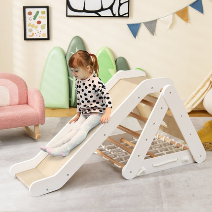Jeu d'escalade pour tout-petits - Ensemble triangulaire 4 en 1 avec rampe