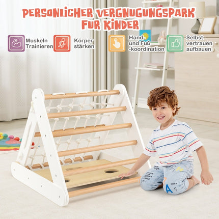 Jeu d'escalade pour tout-petits - Ensemble triangulaire 4 en 1 avec rampe