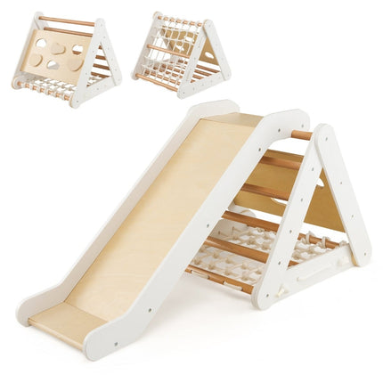 Jeu d'escalade pour tout-petits - Ensemble triangulaire 4 en 1 avec rampe