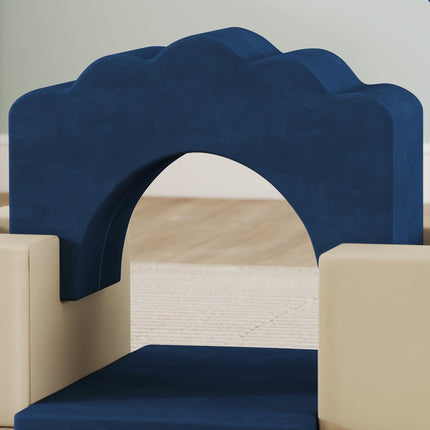 Ensemble de 7 blocs d'escalade en mousse pour tout-petits, antidérapants, bleu foncé