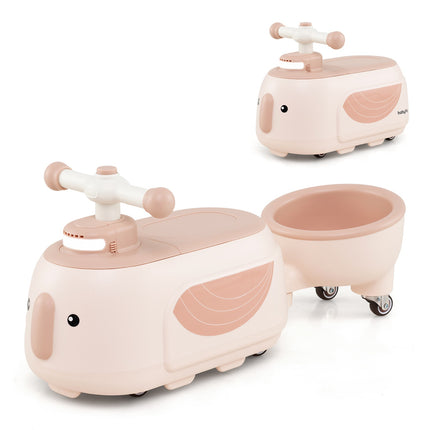 Voiture électrique pour tout-petits avec remorque, lumières, musique et rangement