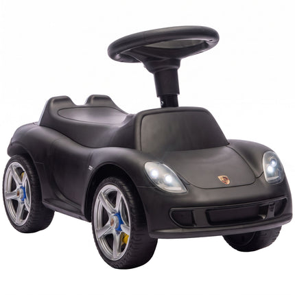 Voiture électrique pour tout-petits avec lumières et sons, noir mat