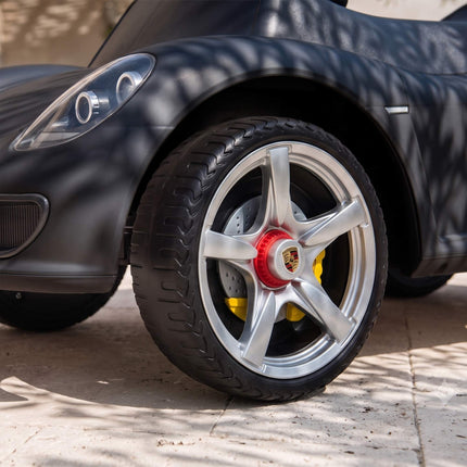 Voiture électrique pour tout-petits avec lumières et sons, noir mat