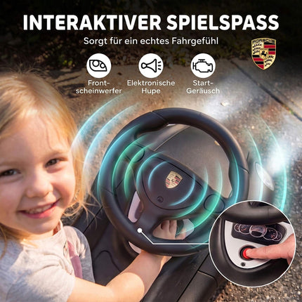 Voiture électrique pour tout-petits avec lumières et sons, noir mat