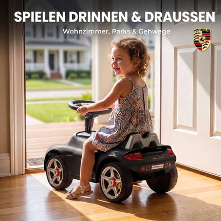 Voiture électrique pour tout-petits avec lumières et sons, noir mat