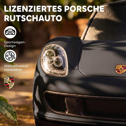 Voiture électrique pour tout-petits avec lumières et sons, noir mat
