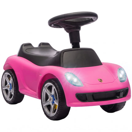 Voiture électrique pour tout-petits avec lumières et sons, rose, 18-36 mois
