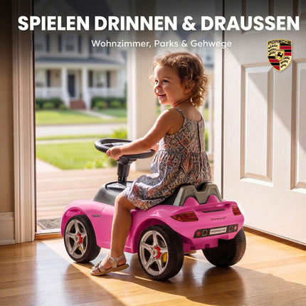 Voiture électrique pour tout-petits avec lumières et sons, rose, 18-36 mois