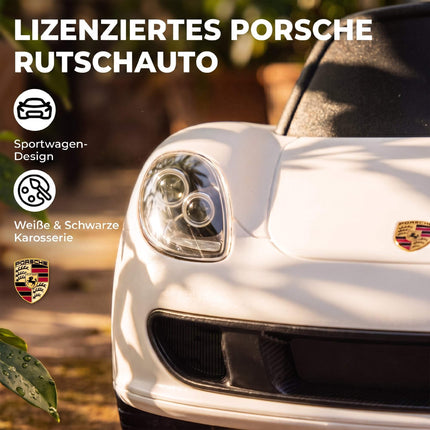 Voiture électrique pour tout-petits avec lumières et sons, blanche, 18-36 mois