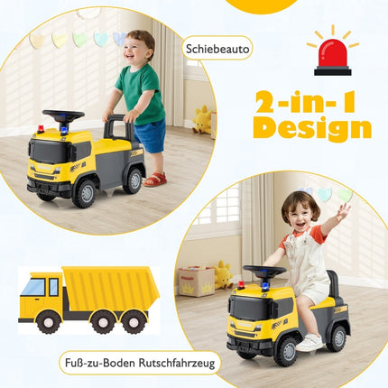 Voiture électrique pour tout-petits avec volant et rangement