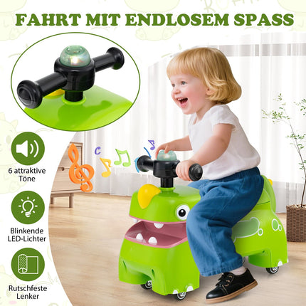 Voiture électrique pour tout-petits avec rangement, lumières et sons