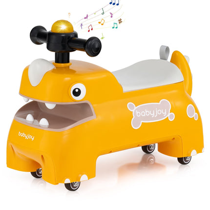 Kleinkinder-Rutschauto mit Stauraum, Lichtern und Geräuschen