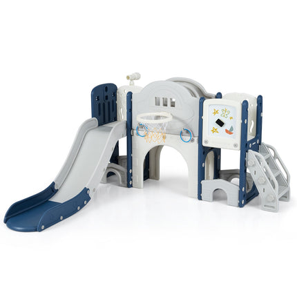 Kleinkind-Spielset mit Rutsche, Klettergerüst und Basketballkorb