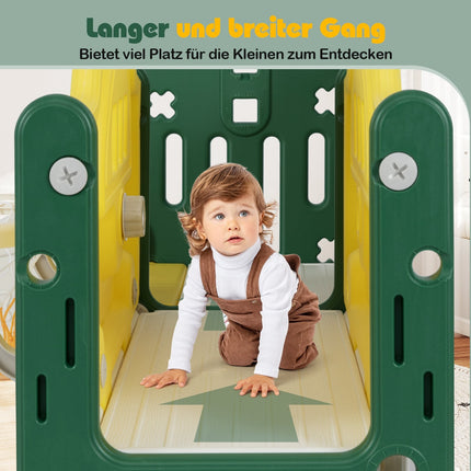 Ensemble de toboggan pour tout-petits avec structure d'escalade et tunnel - Aire de jeux intérieure 9 en 1