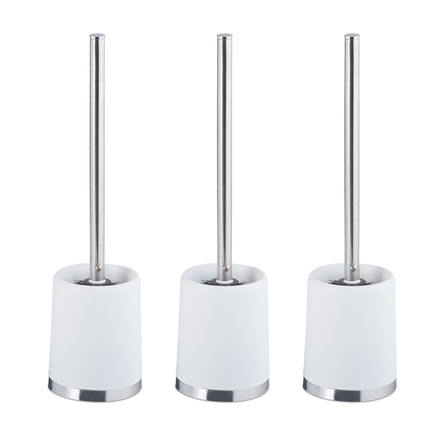 Ensemble de 3 brosses de toilette avec support