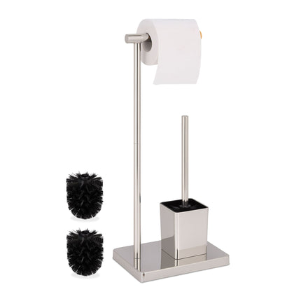 Toilet Butler avec support et 2 têtes de brosse de rechange