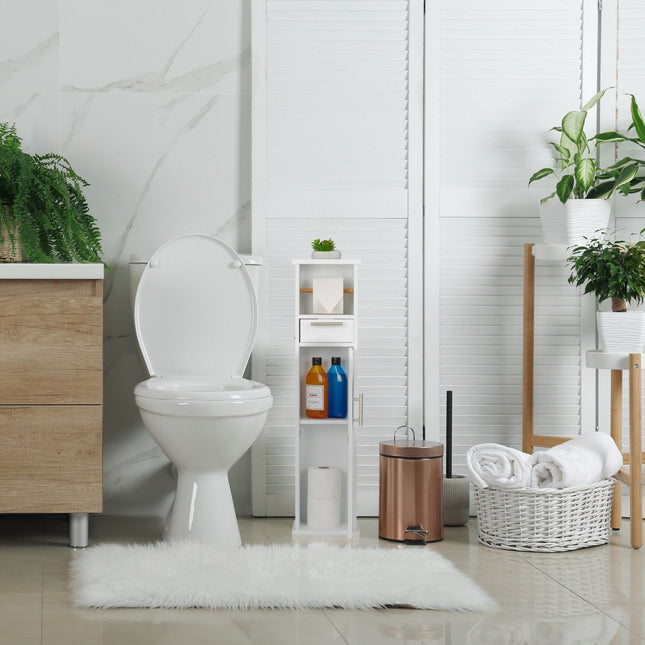 Toilettenschrank mit Stauraum und Papierhalter