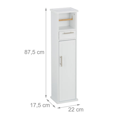Toilettenschrank mit Stauraum und Papierhalter